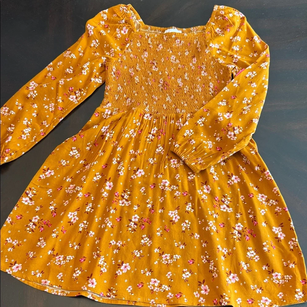 The Children's Place Mustard Floral Dress